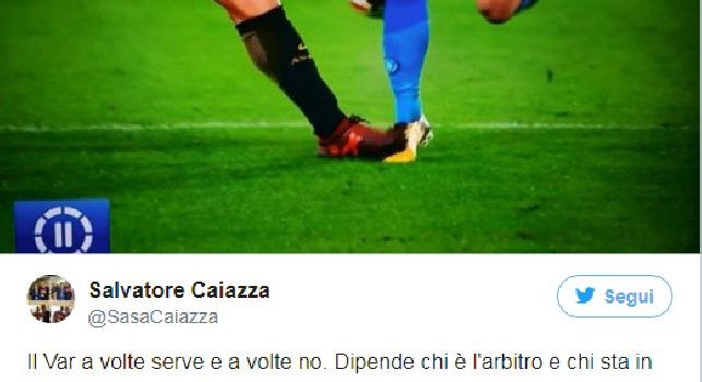 Caiazza sul presunto rigore su Mertens: VAR a volte serve e a volte no. Dipende dall'arbitro in regia [FOTO]