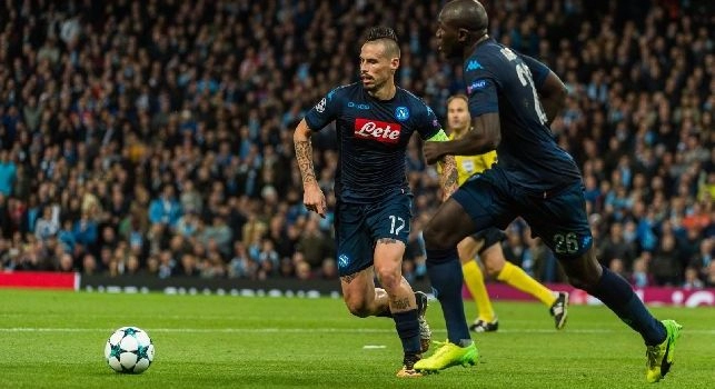 Marek Hamsik e Kalidou Koulibaly in Manchester City - Napoli