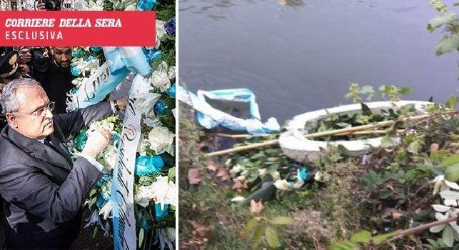 La corona portata da Lotito viene gettata nel fiume