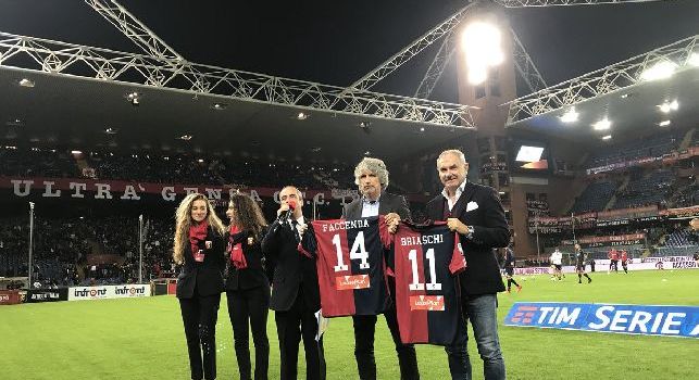 Faccenda e Briaschi premiati a Marassi prima di Genoa-Napoli: Gemellaggio che dura da 35 anni! [FOTO]