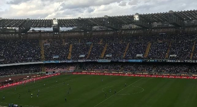 Stadio San Paolo ancora vuoto per Napoli-Sassuolo