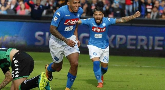 Allan e Insigne in Napoli - Sassuolo