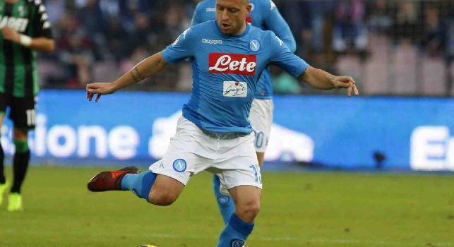 Emanuele Giaccherini in azione con la maglia del Napoli