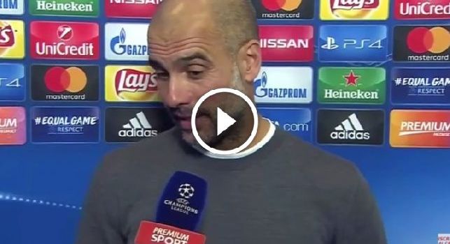 Napoli-Manchester City 2-4, intervista Pep Guardiola Mediaset