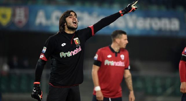 Perin in azione con la maglia del Genoa
