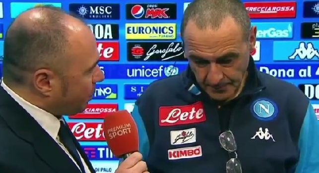 Napoli - Milan 2-1, intervista Maurizio Sarri Mediaset Premium