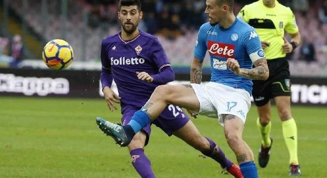 Benassi e Hamsik in Napoli - Fiorentina