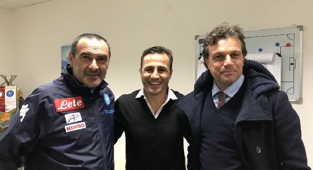 Fabio Cannavaro piomba a Castel Volturno, incontro con Sarri e Giuntoli [FOTO]