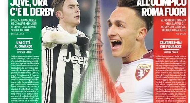 Tuttosport, la prima pagina: L'Italia è Torino [FOTO]