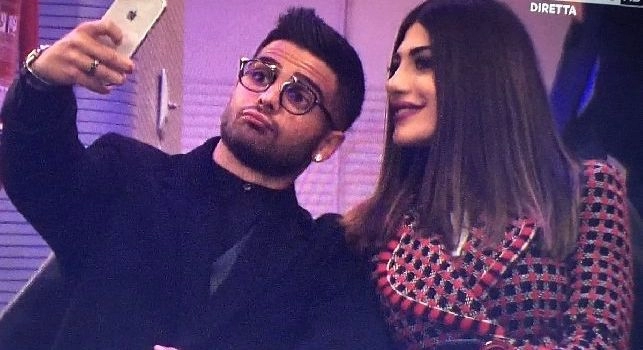 Inter-Roma, spettatore d'onore: Insigne e sua moglie a San Siro [FOTO]