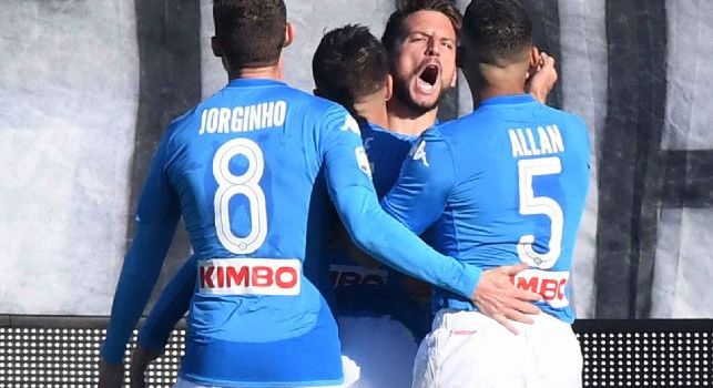 Il Napoli espugna l'Atleti Azzurri d'Italia, Martino esplode in radiocronaca: Dries! Si sblocca Mertens! [VIDEO]