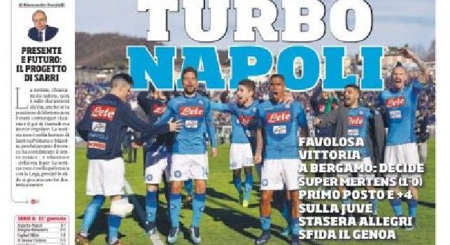 CorrSport, la prima pagina: Turbo Napoli, favolosa vittoria. Decide super Mertens [FOTO]