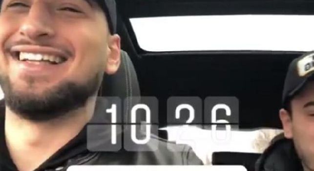 Donnarumma in macchina con Calabria