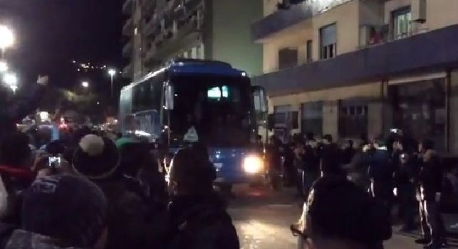 Pullman del Napoli arrivato al San Paolo
