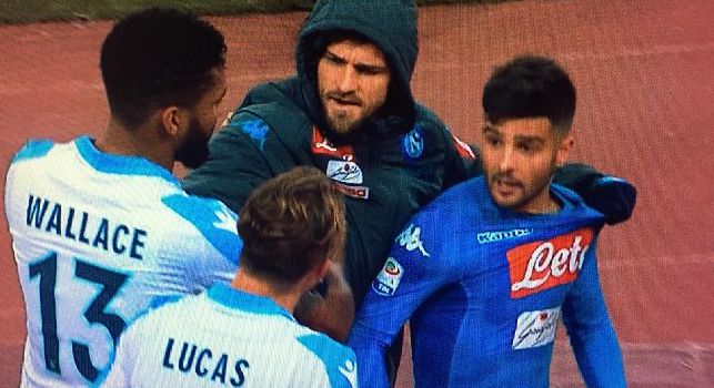 Scintille a fine primo tempo, Insigne a muso duro con Leiva: Statt zitt! [VIDEO]