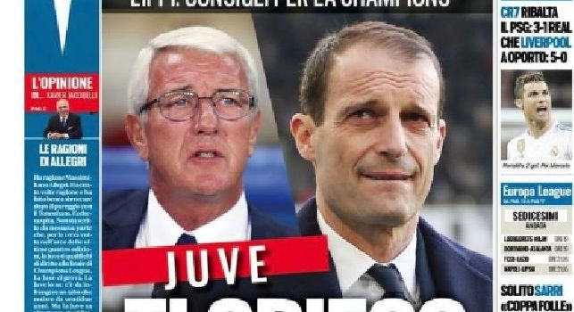 Prima Pagina TuttoSport: Il solito Sarri: 'Coppa folle!' Gattuso: 'No, è un onore'. Le mosse di Mazzarri per vincere il derby contro la Juve [FOTO]