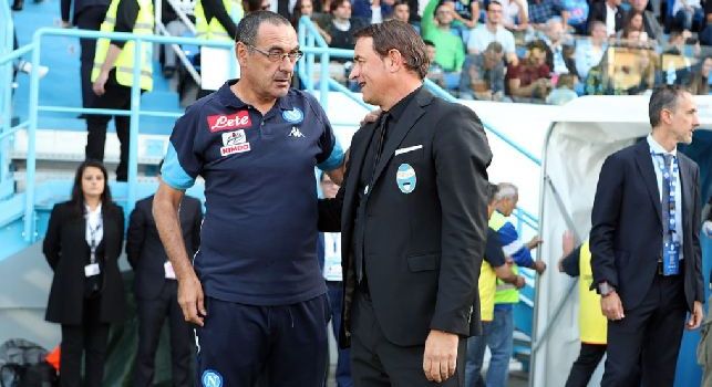 Sarri e Semplici in SPAL - Napoli, gara d'andata in Serie A