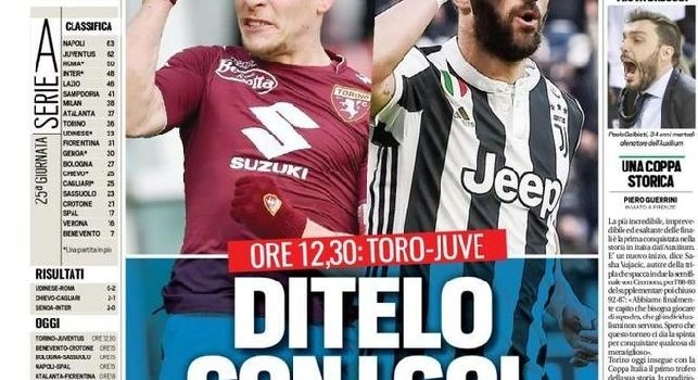 La prima pagina di Tuttosport