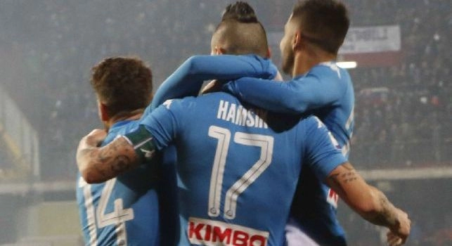 Raddoppio del Napoli! Allan pennella per Hamsik che di testa batte Meret