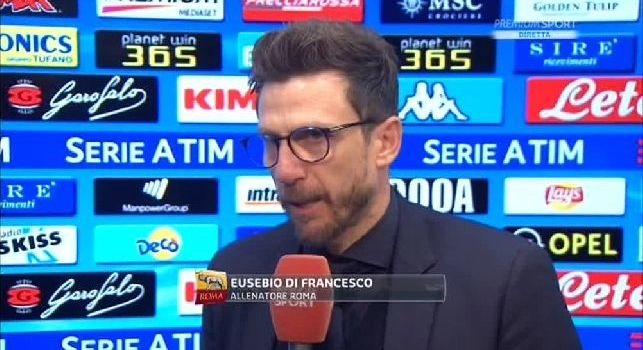 Roma, Di Francesco ammette: Il Napoli ha meritato il pari. Volevamo farli crossare, così eravamo avvantaggiati [VIDEO]