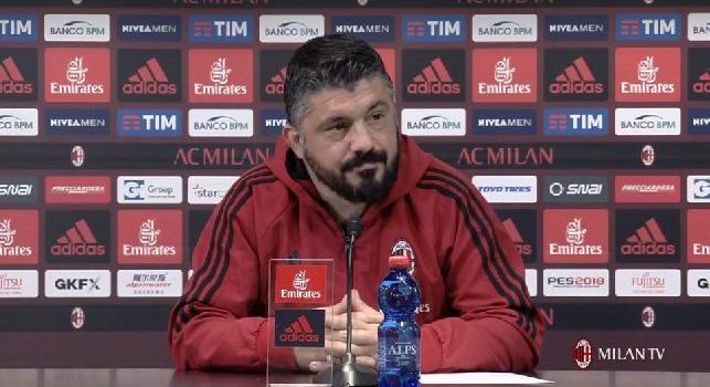 Gennaro Gattuso, allenatore del Milan, in conferenza stampa