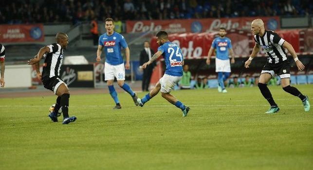 Napoli-Udinese, le pagelle: Tonelli <i>che testata</i>, Insigne <i>sopraffino</i>! Milik <i>in crescendo</i>, Zielinski <i>bruciante</i>. Hamsik <i>snervante</i>