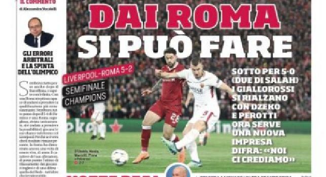 Prima Pagina Corriere dello Sport: Moratti: 'Ci pensa l'Inter a battere la Juve!' Dai Roma, si può fare! [FOTO]