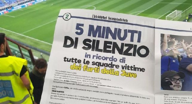 Inter-Juve, volantino anti-bianconeri: Cinque minuti di silenzio in ricordo di tutte le squadre vittime dei furti. Facciamogli male [FOTO]