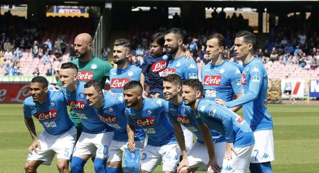Squadra schierata per Napoli - Torino, Serie A