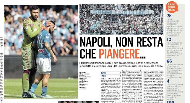 Il Messaggero: Il Napoli dice addio ufficialmente allo scudetto, non resta che piangere...