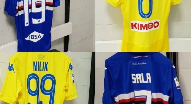Tutto pronto negli spogliatoi del Luigi Ferraris, Napoli in maglia gialla! [FOTO]