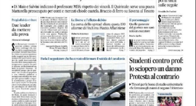 Il Messaggero, la prima pagina: Lazio, il Napoli tenta Inzaghi [FOTO]