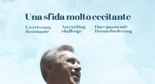 Ancelotti su Twitter: Sarà un onore condividere la nostra passione per il calcio. Grazie della fiducia #ForzaNapoliSempre [FOTO]