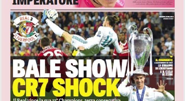 La prima pagina della Gazzetta dello Sport: Menu Ancelotti: ci sono Alisson e Dembélé del Tottenham [FOTO]