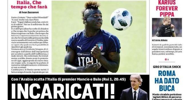 Corriere dello Sport, la prima pagina: Incaricateli [FOTO]
