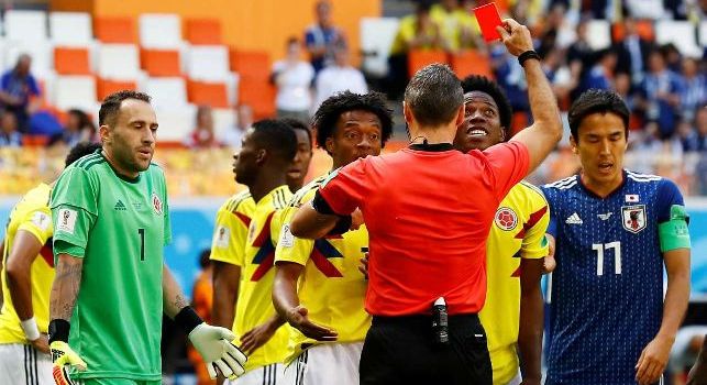 Colombia, minacce di morte al centrocampista della Fiorentina Sanchez dopo l'espulsione col Giappone