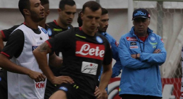 SSC Napoli: Primo giorno di ritiro sotto gli ordini di Ancelotti, domani doppia seduta