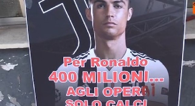 Ronaldo-Juve, proteste alla FIAT di Pomigliano: Per Ronaldo 400 milioni... Agli operai solo calci nei coglioni [VIDEO]