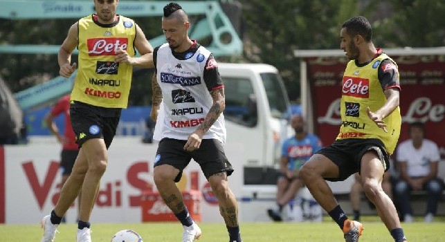 Hamsik in azione a Dimaro-Folgarida