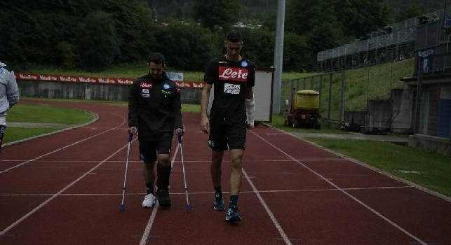 Dimaro, allenamento mattutino: consueto lavoro in palestra per Meret e Younes, caloroso sostegno dal pubblico [FOTO CN24]
