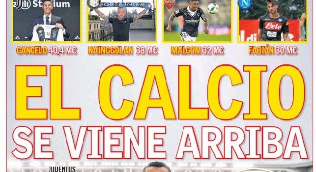 As elogia la Serie A in prima pagina: Il calcio sta tornando [FOTO]