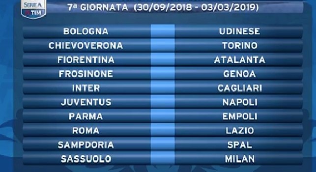 Serie A, anticipi e posticipi dalla 4° alla 16°: ecco tutte le partite del Napoli!