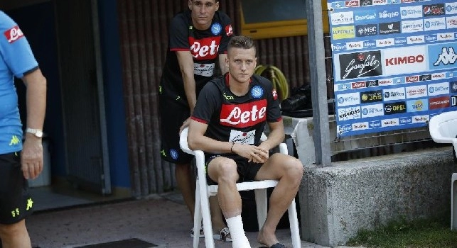 Callejon e Zielinski a bordo campo