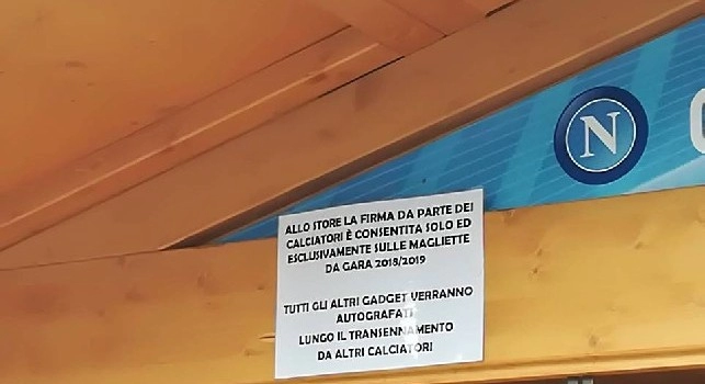 Firme dei calciatori allo store, arriva la rettifica della SSC Napoli [FOTO CN24]