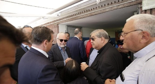 Dimaro, &egrave; arrivato il cardinale Sepe! Subito colloquio con De Laurentiis [FOTO CN24]