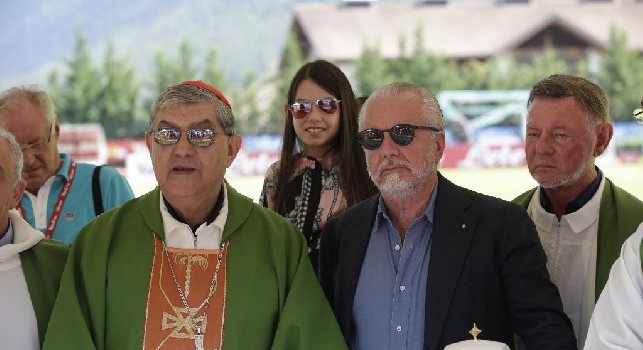 Il Cardinale Sepe insieme ad Aurelio De Laurentiis