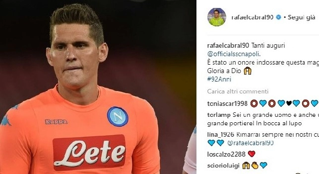 Compleanno SSC Napoli, il messaggio di Rafael: Un onore indossare questa maglia, gloria a Dio! [FOTO]