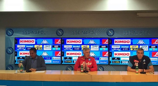 Carlo Ancelotti in conferenza stampa