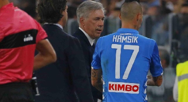 Carlo Ancelotti e Marek Hamsik
