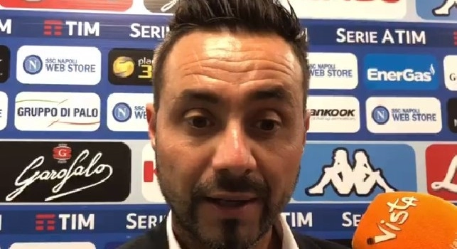 De Zerbi in mixed: Dura reagire al San Paolo ma con il pareggio non avremmo rubato nulla! Abbiamo subito poco per quello che è il valore degli azzurri [VIDEO CN24]